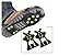 Produktbild JUNEO Ice Grips, TKSTAR Schuh Spikes Rutschfeste Stahlschrauben Anti-Rutsch-Schuhe Abdeckung Grip Spikes für Schuhe Nicht-Gleiten für Eisfischen Jagd Wandern Jogging Wandern Laufen Schneeschaufeln