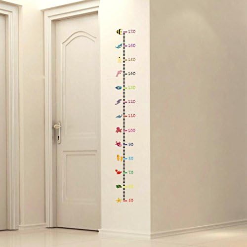Kxnet Removable Height Scale Measure Growth Chart Wall Stickers For Kids Baby Nursery Bedroom Creative Home Decor Decal Art (A)