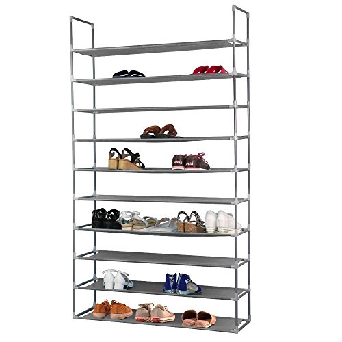 Yahee 10 Schicht Schuhregal Schuhschrank Schuhablage Schuhe DIY 175 cm x 100 cm x 29 cm - 4