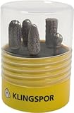 KLINGSPOR 314620 Hartmetallfräser-Set - HF100BOX5, 12, 7 x...