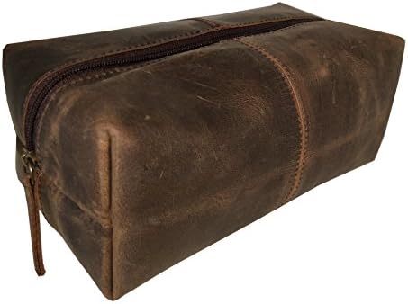 Leather Toiletry Bag compact Leather Dopp Kit for Travel Organizer for Men and Women