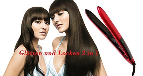 Professionelle Keramik Turmalin Ionic Haarglätter Anti Frizz Glätteisen lockenstab 2 in 1, LCD EU Stecker Auto-Abschaltung (mit hochwertiger Keramikbeschichtung) - 7
