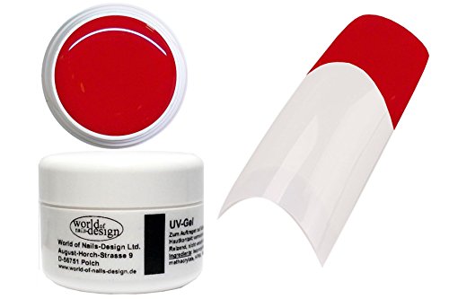 World of Nails-Design UV-Farbgel Ferrari, rot, 1er Pack (1 x 5 ml) - 2