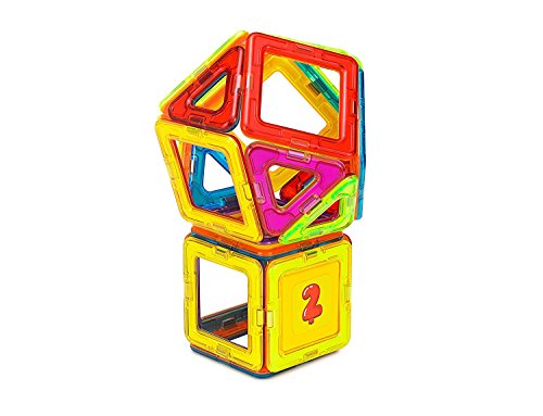 Supremery Magnetisches Bauklötze Bausteine Spielzeug Set | Lassen Sie Ihr Kind duch Farben und Formen lernen | Kreatives und pädagogisches Geschenk für Kinder | für Kinder über 3 Jahre - 2