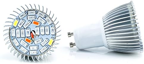 Helioze [Pack of 4] 60W Full Spectrum Led Grow light Bulb E27 Grow Plant Light for Hydropoics Greenhouse Organic (GU10)