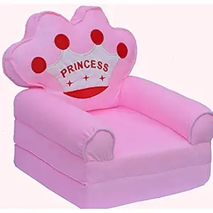 Hrudaya Soft Plush Princess Sofa Cum Bed for Boys and Girls (Pink)