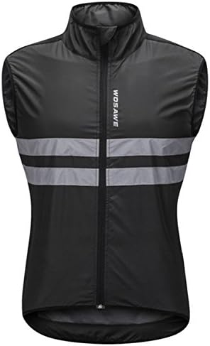 smmerest Unisex -Men's Cycling Jersey Sleeveless vest Short Sleeve- Bike Jersey, Quick Dry, Breathable, Sweat-wicking Polyester/Black, 001-black, L