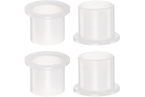 QUARKZMAN 4pz Flangiato Manicotto Cuscinetti 20.1mm Foro 23mm OD 22mm Lunghezza Nylon Boccole per Albero Bianco