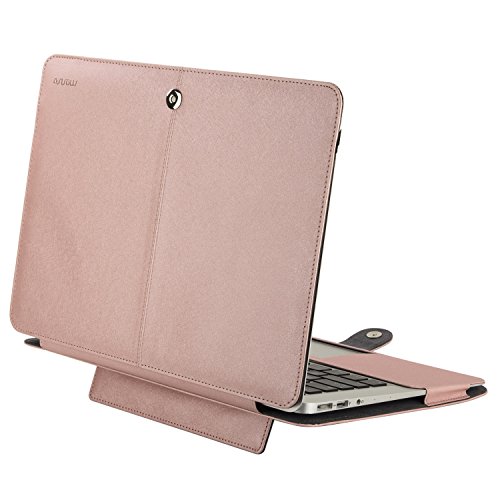 MOSISO MacBook Air 13 H  lle Case  Premium Qualit  t PU Leder Schlanke Schutzh  lle Tasche Cover f  r MacBook Air 13 Zoll  A1369   A1466   Rosa Silk