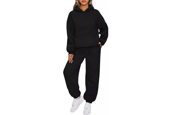 Placitiume Dam plus size 2-delad huvtröja sweatshirt och träningsbyxor lounge set höst mode resa träningsoverall