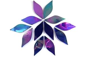 HOBBY ISLAND MOSAICS Craft Mosaic Tiles - Small Petals - Stained Glass - Mirrored Ink 50g
