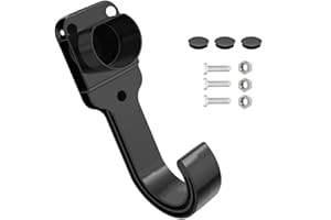 EVJUICION Soporte para cables de automóvil eléctrico, soporte de pared estándar de la UE para cable de carga de automóvil eléctrico, Gancho (Negro)