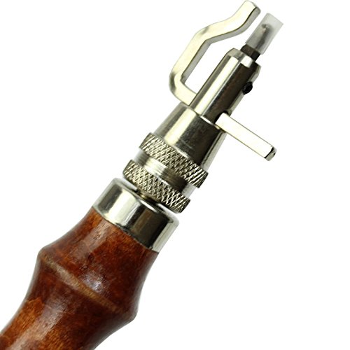 Hrph 1 Satz 5 in 1 Pro Leder Einstellbare Stitching und Groover Crease Leder-Werkzeug - 3