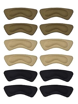 Hotop 6 Paires Coussins de Talon Grip de Talon Semelles de Chaussures Protecteur de Soin des Pieds