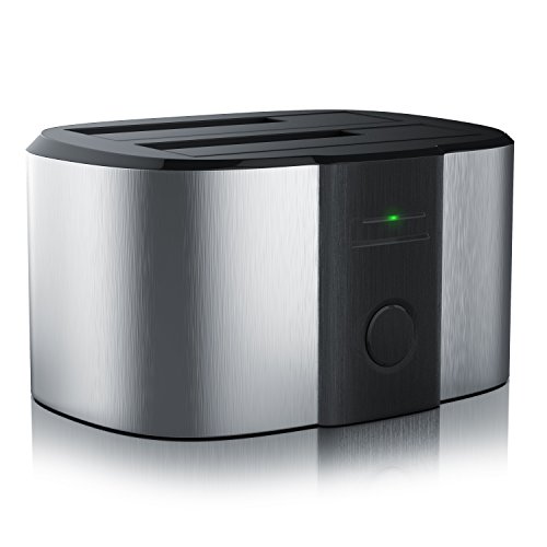 USB 3.0 Offline Klon Dockingstation SATA 6Gb inkl. UASP-Unterstützung | optimiert für HDD/SSD Festplatte, 2,5" und 3,5", 2,5 und 3,5 Zoll (SATA I / II / III) mit Offline Klon-Funktion | UASP Turbo Unterstützung