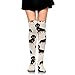 Produktbild Mabaoyuheng Women Sexy Girl's Casual Crew Knee High Stocking with Wiener Dog Fabric Doxie Dachshund Weiner Dog Pet Dogs Thigh High Long Tube Socks for Christmas School Raves Dances Uniform,