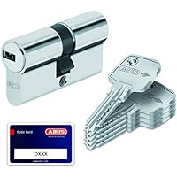 Abus 27065 - Cilindro de la puerta con llave, 30x30 mm, plateado