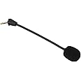 VELATEMOR Mic Replacement for Gaming Headset, for Hyper X Cloud II Wireless, Cloud Core, Cloud Pro Silver Cloudx, Detachable Game Microphone, Noise Reduction, 3.5mm Plug