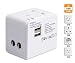 Produktbild marbeine Adapter International Adapter Reisebett mit Double-Ladegerät USB US/EU/UK/AUS Universal Steckdose Alles in einem multi-nation Splitter daptateur und Ladegerät für iPhone iPad Samsung Galaxy Smartphones Tablet