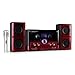 Produktbild Majestic-Audiola AH 2340K 2.1 Hifi-System kleine Karaoke-Stereoanlage mit Mikrofon (USB-SD, AUX, Fernbedienung) rot