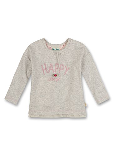 Sanetta Baby Girls 113424 Sweatshirt, Multicoloured (light Platin Meliert 1859), 6-12 months (Manufacturer size: 080)