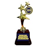YaYa Cafe™ Valentine Gifts for Husband World Greatest Husband Award Trophy Award - Star Golden
