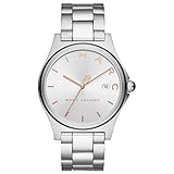Marc Jacobs Damen-Armbanduhr Analog Quarz One Size, silberfarben, Silber