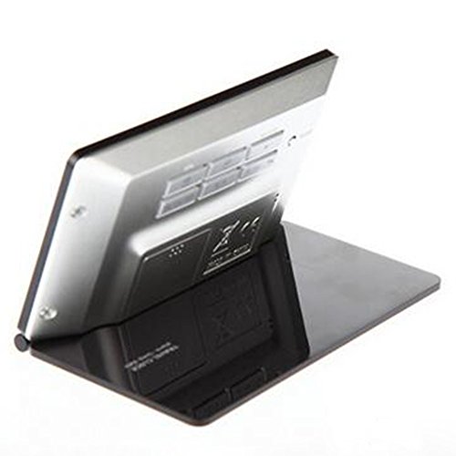 Delmkin LCD Wecker Ultra-dünne Klapp-Reisewecker Tragbare Digitale Wecker (schwarz) - 2