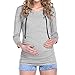 Produktbild Hoodie MEIbax Damen Stillstands Oberseiten Lange Hülsen Kleidung für Schwangere mit Kapuze Bluse Pullover Sweatshirt Oberteile Kapuzenshirt
