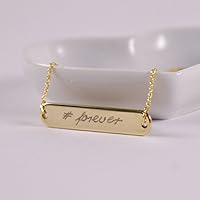 #forever... Kette mit Gravur, Namenskette, vergoldet, personalisierte Kette, horizontales Plättchen mit Gravur