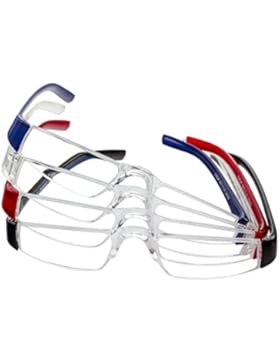 Lesebrille einzeln oder im 4er-Pack in verschiedenen Stärken – transparentes Mittelteil mit farbigen Bügeln aus...