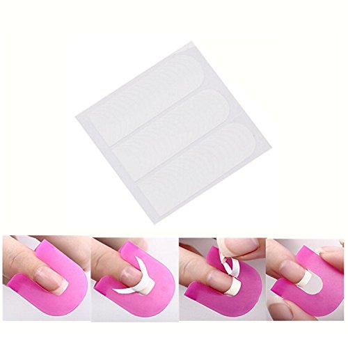 Almondcy wiederverwendbare Nagellack Schablone 10 Größen Satz von 26pcs Nagel Kunst polnischen Schutz Tip Protektoren, Finger Separator 4pcs - 4