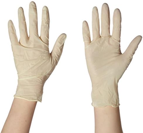 FZ Skin 2901870102 Non-Powdered Latex Examination Gloves, AQL 1, Size Medium, Box of 100.