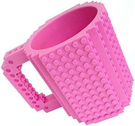 Hangaga Lego Red Building Blocks Cup Creative Assembling Cup DIY Assembly Cup Mark Hand Glass