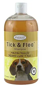 Petswill Tick & Flea Dog Shampoo, 1 litre