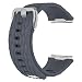 Produktbild Altsommer 23mm für Fitbit Ionic (140mm-170mm) Armband Textur Silikon Sportarmband Uhrenarmband mit Edelstahl Schnalle Armband Schnellverschluss Ersatzband Armband für Damen Herren (Grau)