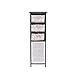 Rebecca srl Cabinet Forniture Storage 3 Wicker Baskets Grey White Vintage French style Bathroom House (Cod. 0-3175) ...
