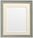 Produktbild Frames by Post 40 x 40 cm Nordic Bild-/Fotorahmen im Antique-Look mit elfenbeinfarbenem Passepartout für 12 x 12 Zoll Bildgröße, blau