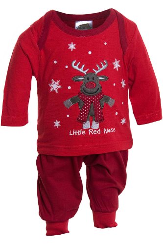 Lullaby Baby Boys Girls Christmas Reindeer Pyjamas 0-3m