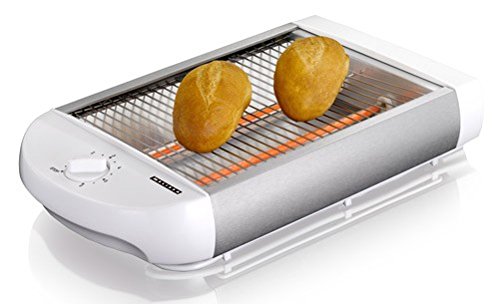 Melissa 600 Watt Flachtoaster - Tischröster mit herausnehmbarer Krümelschublade (weiss)