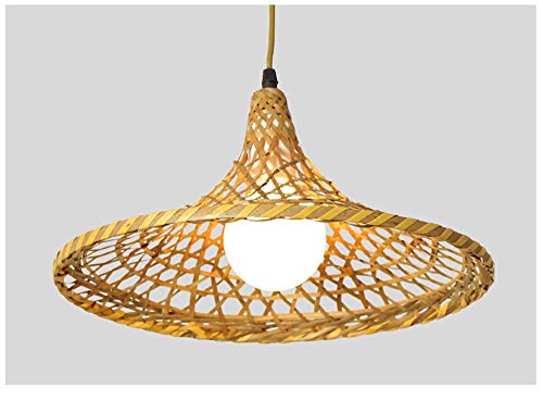 Preisvergleich Produktbild SED Kreativer dekorativer Leuchter - einfaches Bambuslicht-Restaurant beleuchtet geführte Bambuskunst-Rattan-Webenlichter im japanischen Stil Lampen-Strohhut-Leuchter-Ausgangsspei...