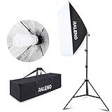 ◆CAJA DE LUZ DE LA CALIDAD: El material de la textura irregular de alta reflectante es para que la luz es más uniforme y suave, mostrando extraordinaria efecto de la luz, por lo que el softbox kit tiene una mejor textura