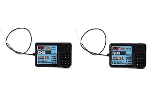 Poolda 2PCS Flysky FS-A3 2.4G 3CH Receiver for GT2E GT2G RC Transmitter RC Car Boat(Upgraded Waterproof)