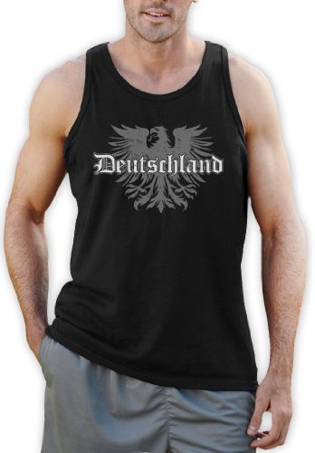 Deutschland Adler Eagle Fanartikel EM 2016 Olympiade Schwarz X-Large Tank Top