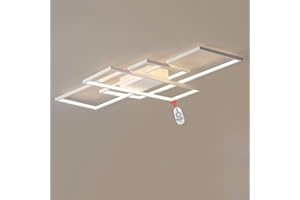 Wandun Lámpara LED de Techo, Moderna Luz de Techo de diseño cuadrado Iluminación de techo de interior Adecuado para Lampara de salon Hotel Contador Oficina Hall Acrílico Plafón de techo