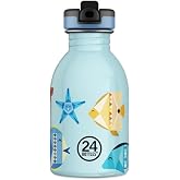 24Bottles Kids Bottle Sea Friends Pipetli Paslanmaz &Ccedil;elik &Ccedil;ocuk Su Matarası 250 ml