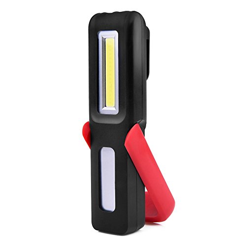 Preisvergleich Produktbild Zuoao LED Arbeitsleuchte Taschenlampe 3W COB Werkstattlampe Superhelle Arbeitslicht Inspektionslampe Wiederaufladbare für Haushalt Werkstatt Auto Notfall mit Ständer, Haken und Magnetfuß