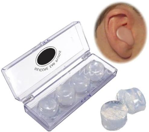 4pcs Swimming Silicone Earplugs Soft Comfortable high quality Sleeping aid Noise Reducing with storage box / Transparent Colour