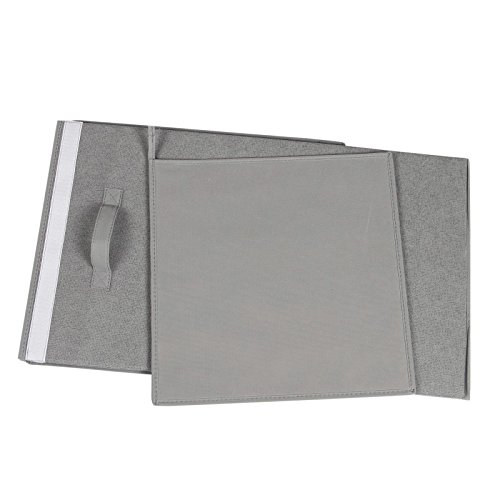 Wäschesammler Wäschekorb TIAGO, in Leinen Optik grau, faltbar, aus Vlies-Stoff gefertigt - 6