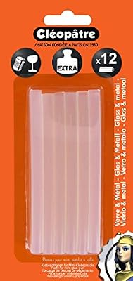 Cleopatre Cléopâtre PO12REF Pack de 12 Bâtons de Recharge de Colle extra forte pour Pistolet à colle
